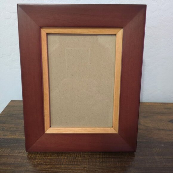 Cherry & Maple Inlaid Wood 4 x 6 Picture Frame By Rare Woods Stunning - Picture 1 of 10